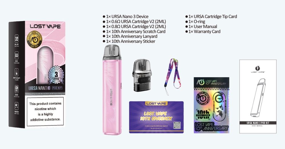 LostVapeUrsaNano3 Contents VaporShopDirect