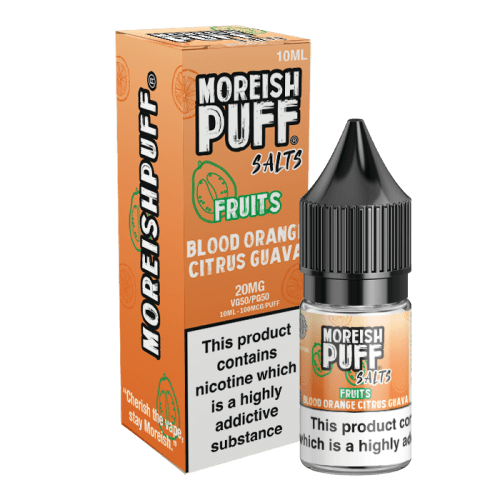 Moreish Puff Fruits Blood Orange Citrus Guava 10ml Nic Salt