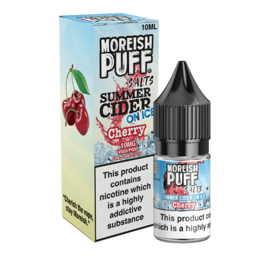 Moreish Puff Cherry Summer Cider on Ice 10ml Nic Salt