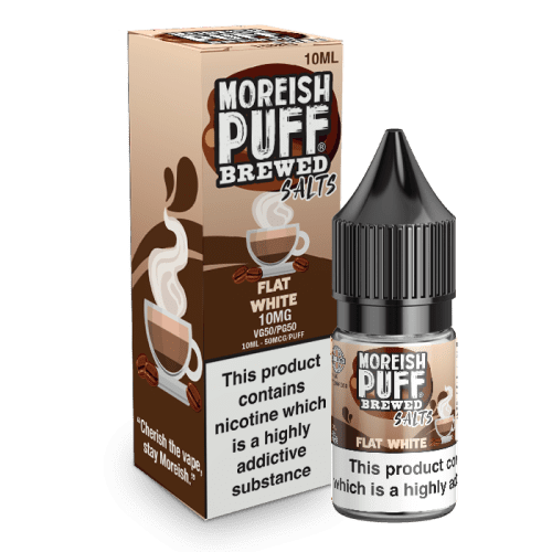 Flat White Nic Salt by Moreish Puff Brewed 10ml