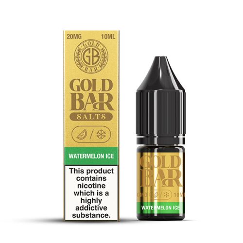 Gold Bar Watermelon Ice 10ml Nic Salt - 20mg