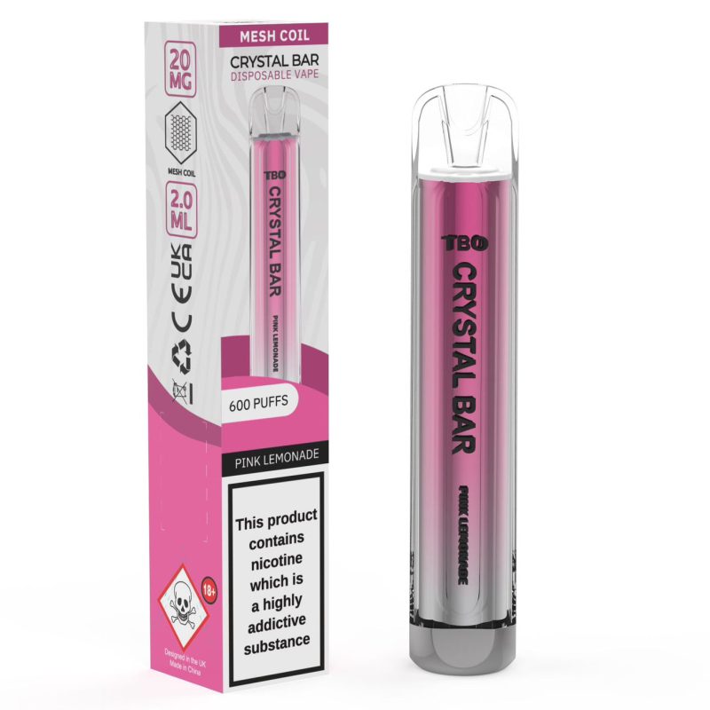 TBO Crystal Bar Disposable Vape Device Pink Lemonade