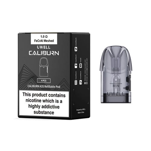 Uwell Caliburn A3S Replacement Pod 4 Pack 1.0ohm