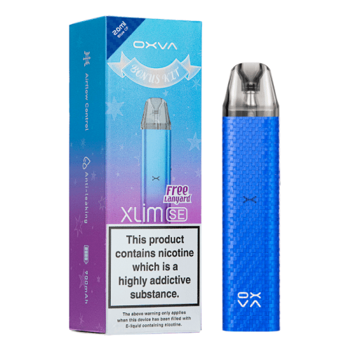 Oxva Xlim SE Bonus Vape Kit Blue Carbon Fibre